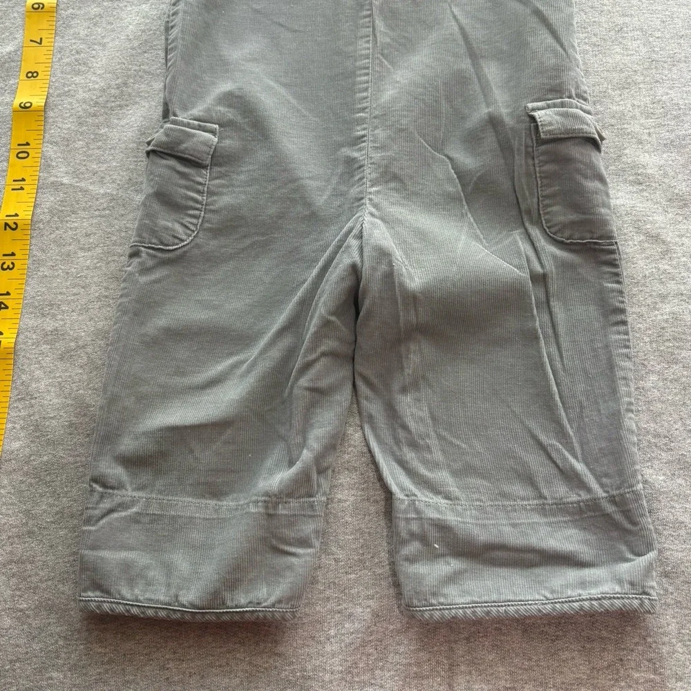 Janie & Jack Corduroy Autumn Warmth Wolf Cargo Overalls Luxurious 3-6M Excellent